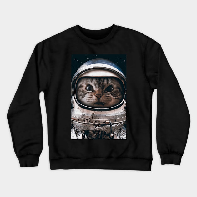 Space Catet Crewneck Sweatshirt by SeamlessOo